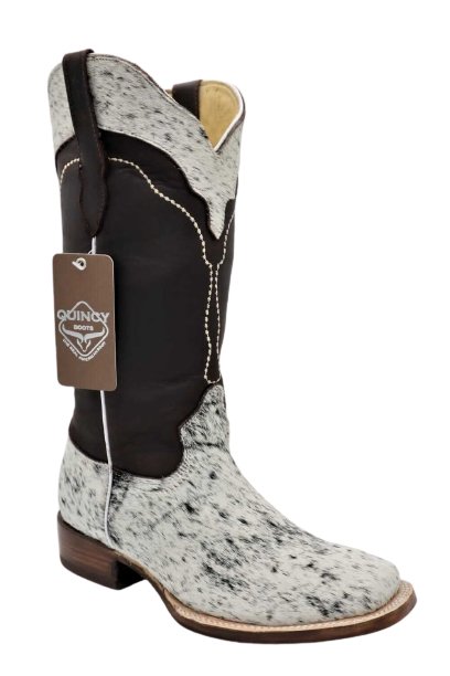 Botas de Cuero con Pelo de Vaca para Mujer en Horma Rodeo Q322V2504