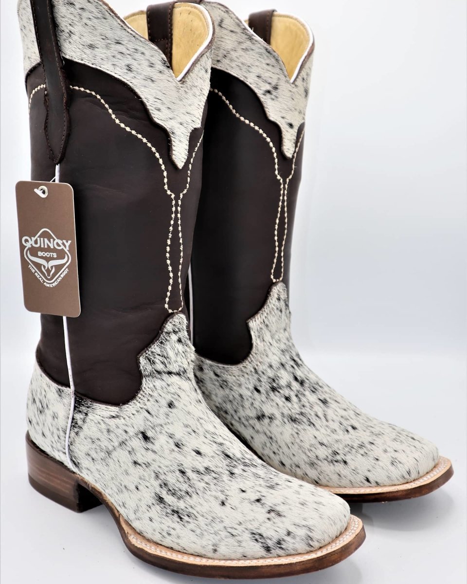 Botas de Cuero con Pelo de Vaca para Mujer en Horma Rodeo Q322V2504