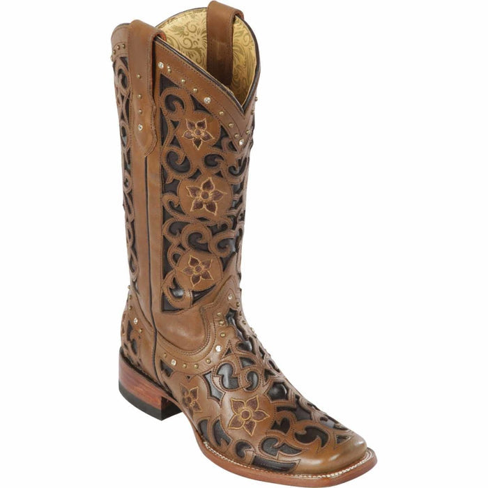 Botas de Cuero Corte Laser para Mujer en Horma Rodeo