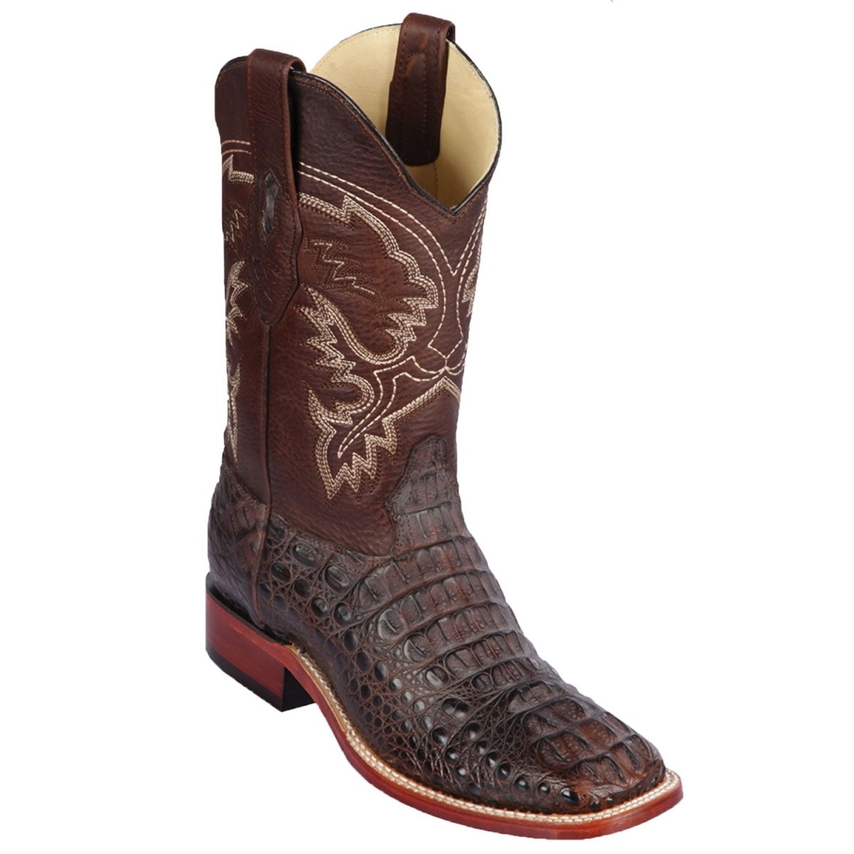 Botas Cuadrada de Cocodrilo Caiman Lomo Gasso - Los Altos Boots