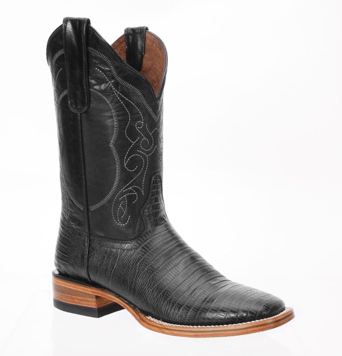 Botas de Armadillo Lizard Grabado Horma Rodeo Color Negro