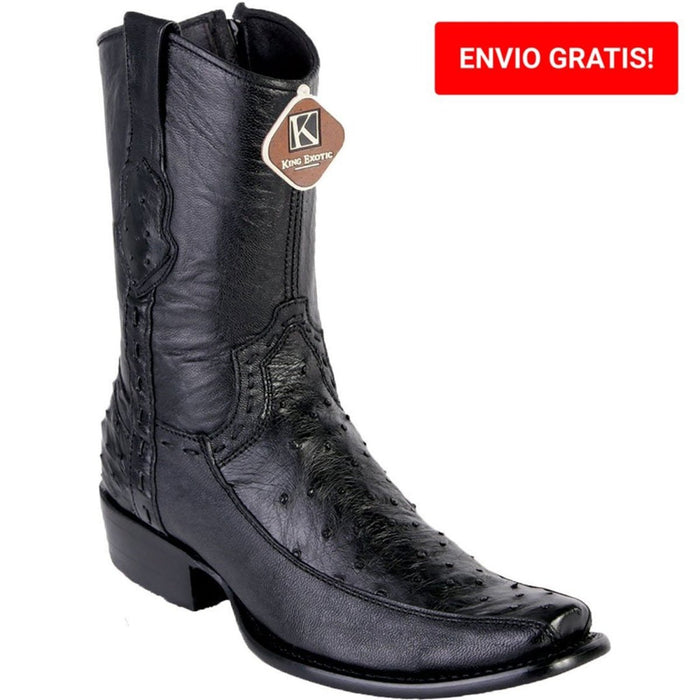 Botas de Avestruz con Venado Corta Horma Dubai KE