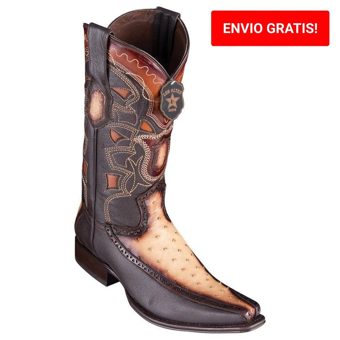 Botas de Avestruz con Venado Horma Europea