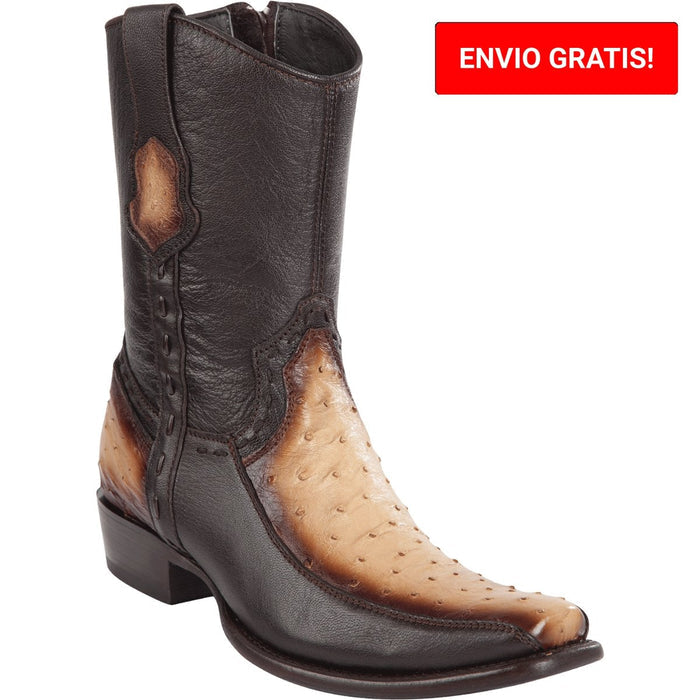 Botas de Avestruz Cortas Horma Dubai