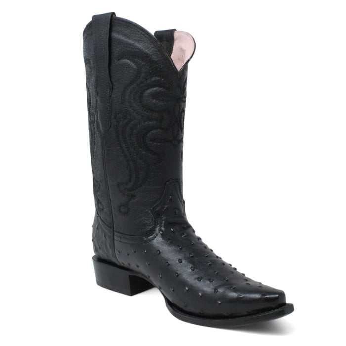Botas de Avestruz Grabado con Horma Puntal GEN