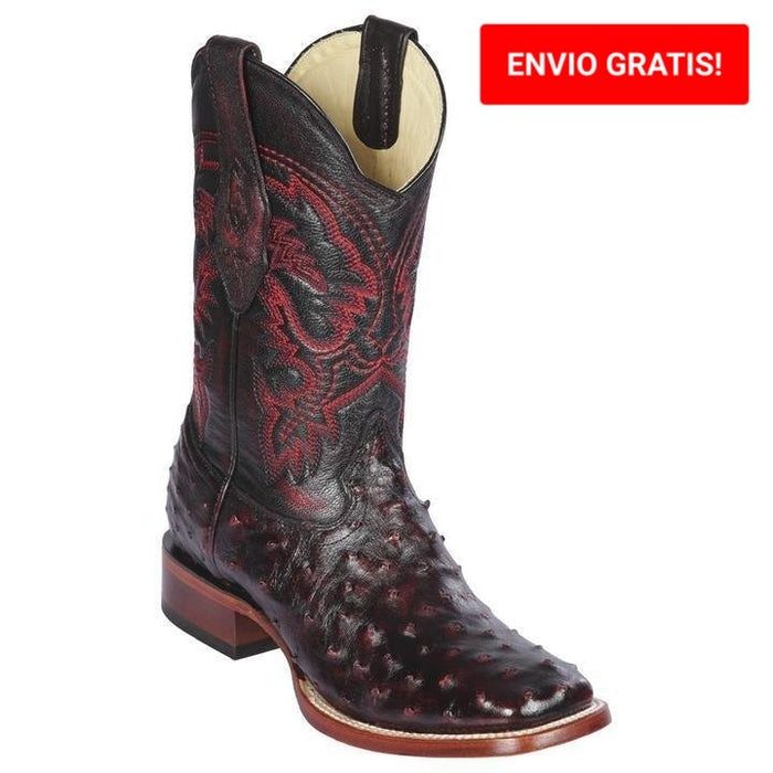 Botas de Avestruz Horma Ranchera Cuadrada Ancha