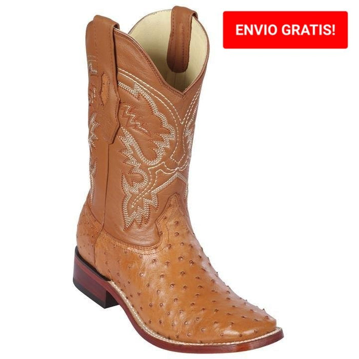 Botas de Avestruz Horma Ranchera Cuadrada Ancha
