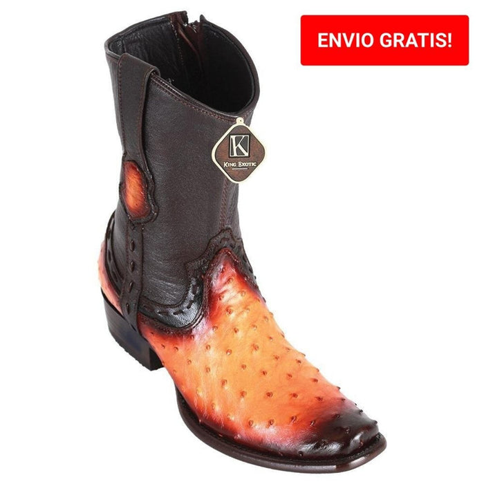 Botas de Avestruz Original Cortas Horma Dubai