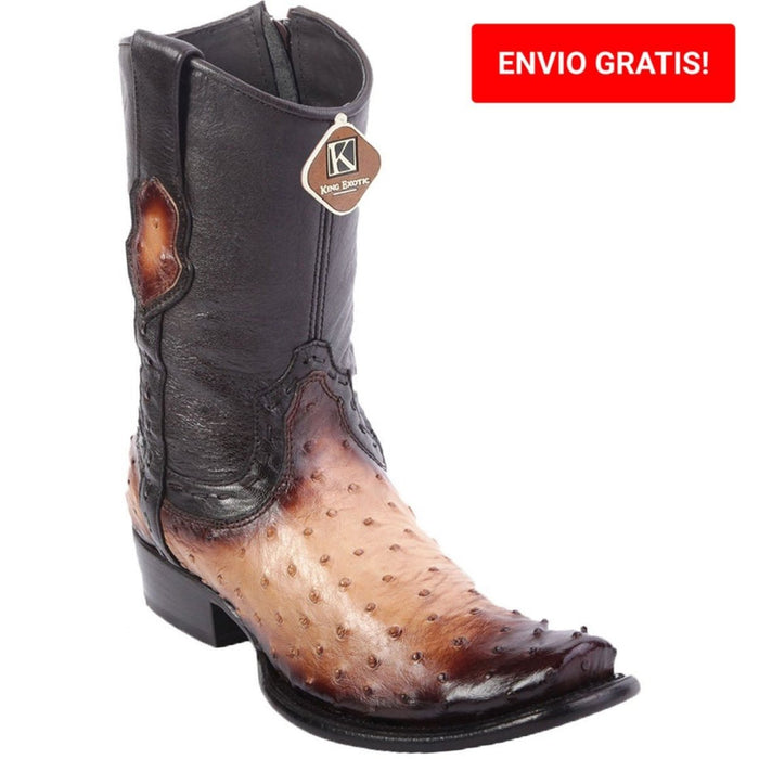 Botas de Avestruz Original Cortas Horma Dubai