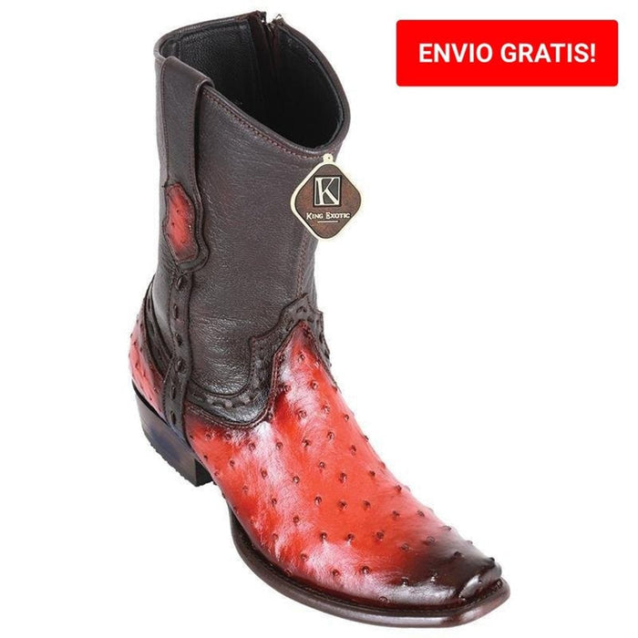 Botas de Avestruz Original Cortas Horma Dubai