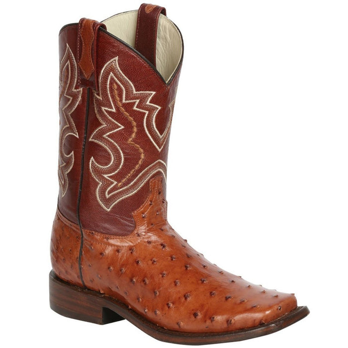 Botas de Avestruz Original Horma Rodeo Color Brandy