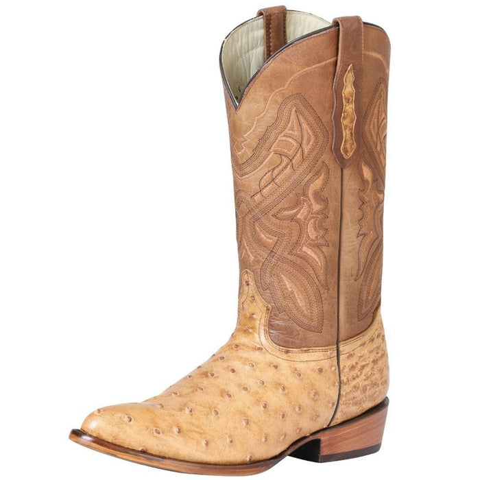 Botas de Avestruz Original Punta Redonda