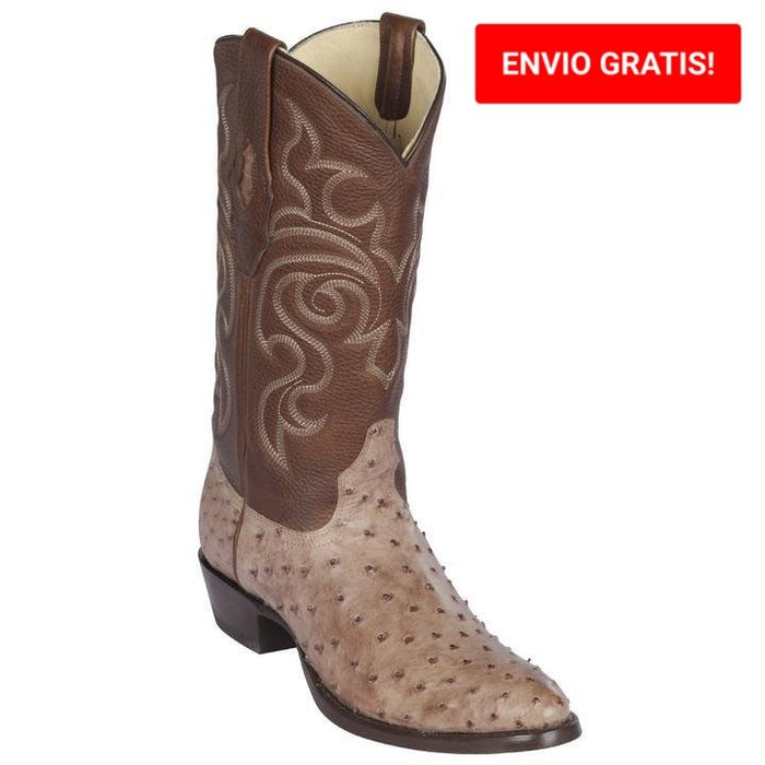 Botas de Avestruz Original Punta Redonda