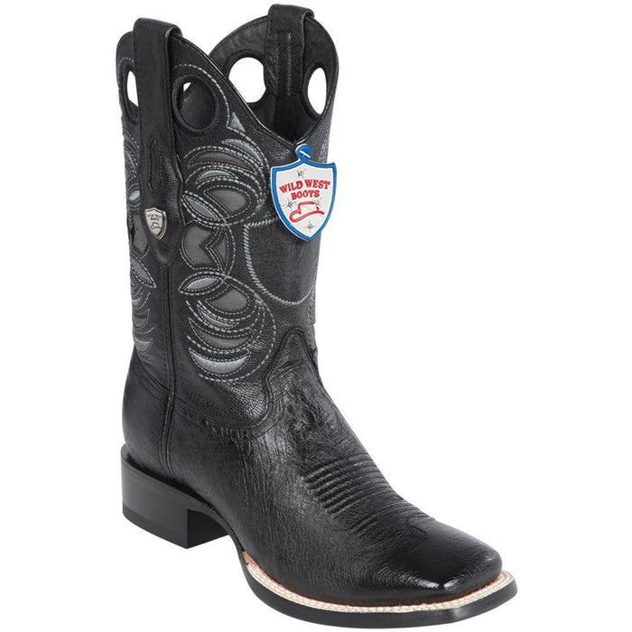 Botas de Avestruz Panza Horma Cuadrada Ancha