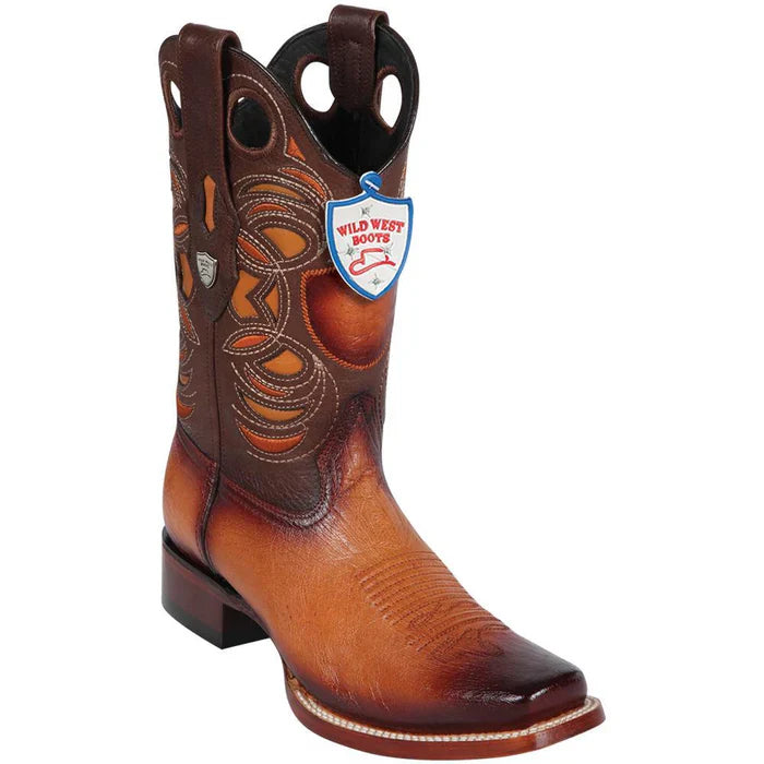 Botas de Avestruz Panza Horma Rodeo Cuadrada WW