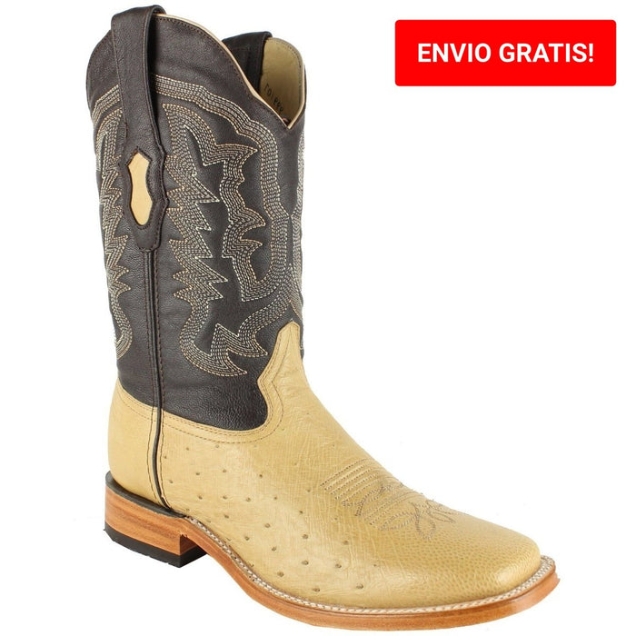 Botas de Avestruz Panza Suave Horma Ancha