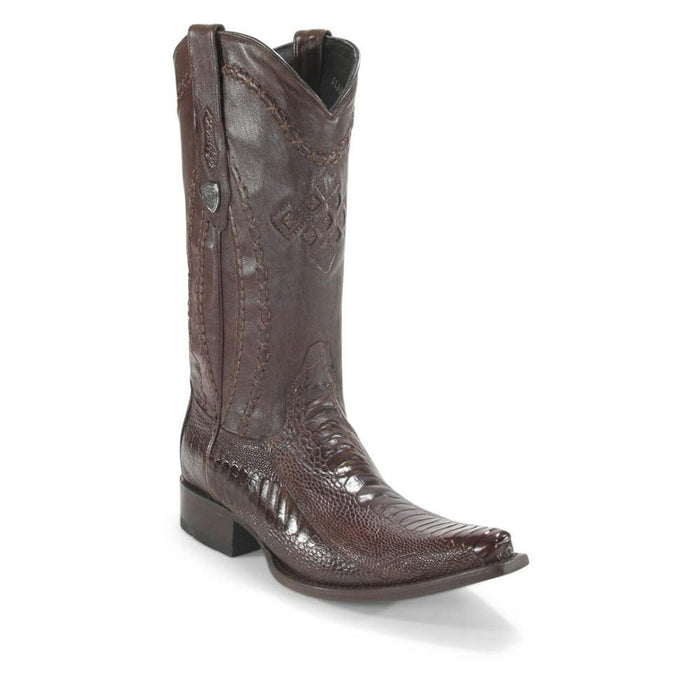 Botas de Avestruz Pata Original Punta Recortada