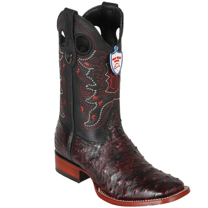 Botas de Avestruz Punta Ancha