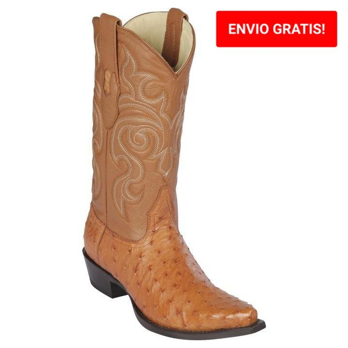 Botas de Avestruz Original Punta Recortada