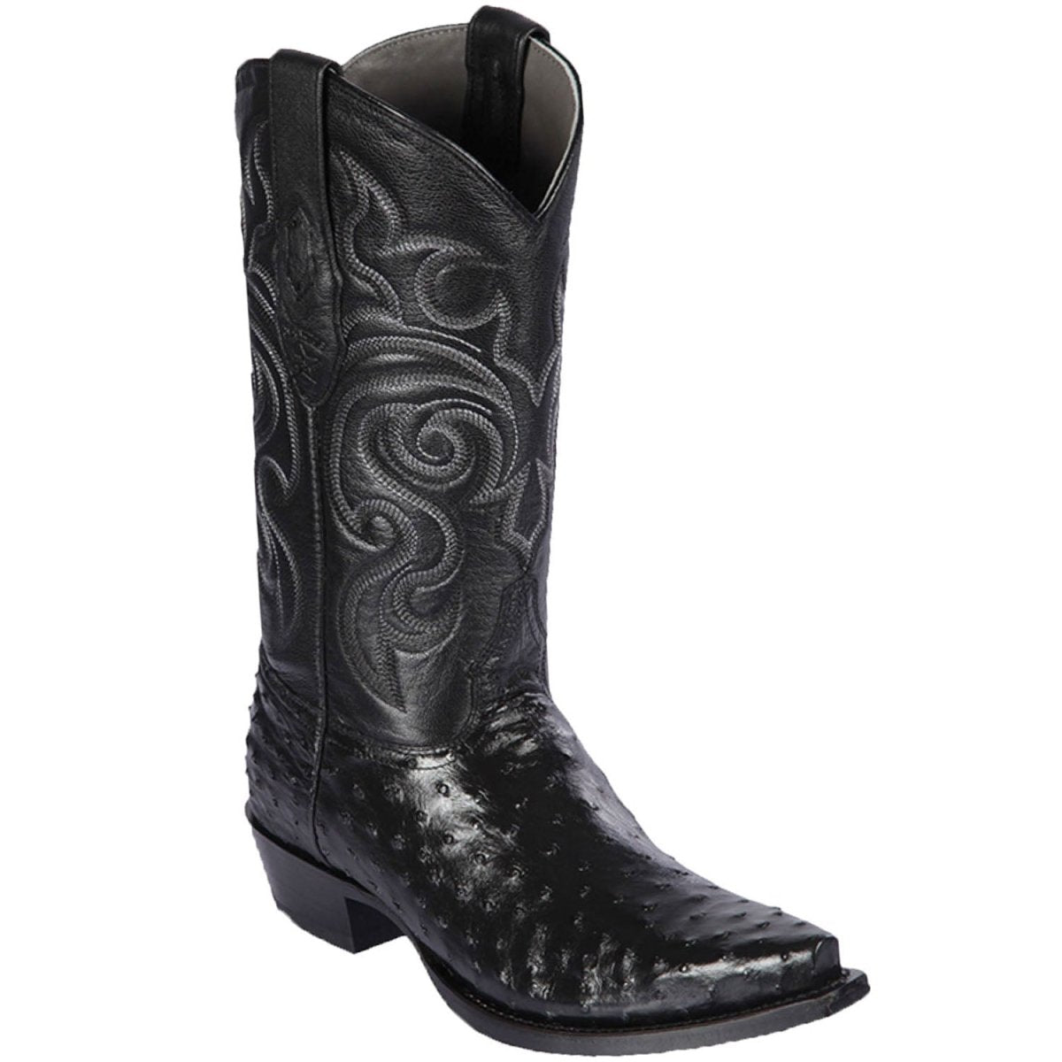 Botas de Avestruz Original Punta Recortada Color Cognac - Los Altos Boots main image 1