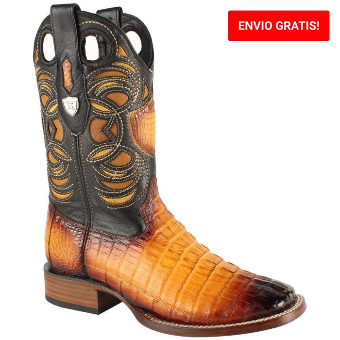 Botas de Cocodrilo Caiman Cola Horma Amplia