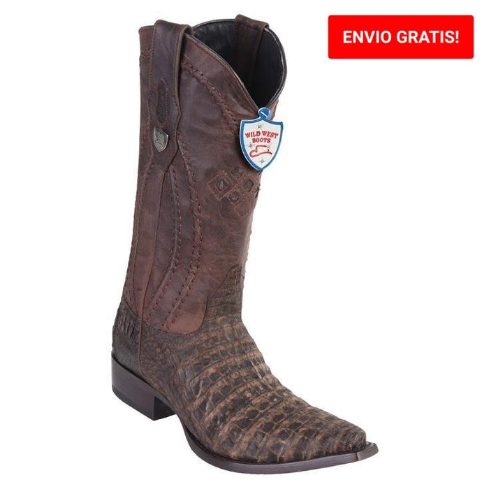 Botas de Cocodrilo Caiman Panza Punta Recortada