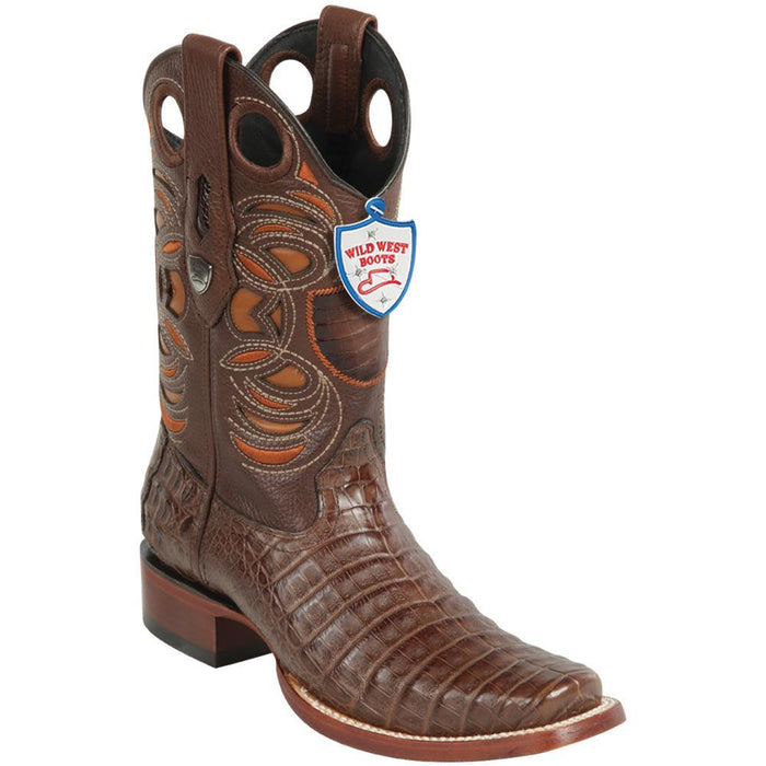 Botas de Cocodrilo Caiman Panza Rodeo Suelo Vaqueta