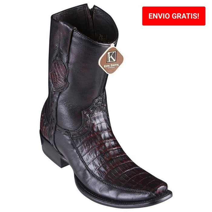 Botas de Cocodrilo Caiman Panza y Venado Cortas Horma Dubai KE