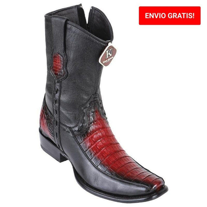 Botas de Cocodrilo Caiman Panza y Venado Cortas Horma Dubai
