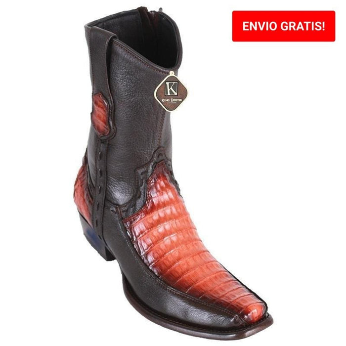 Botas de Cocodrilo Caiman Panza y Venado Cortas Horma Dubai