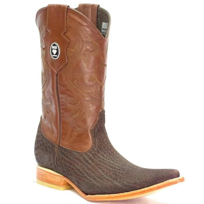 Botas de Cuello de Toro Grabado Horma 3X Aladino Color Cafe