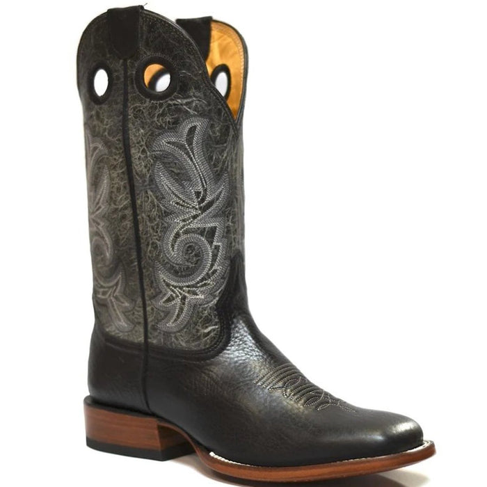 Botas de Cuello de Toro Original Redhawk Horma Cuadrada Color Negro