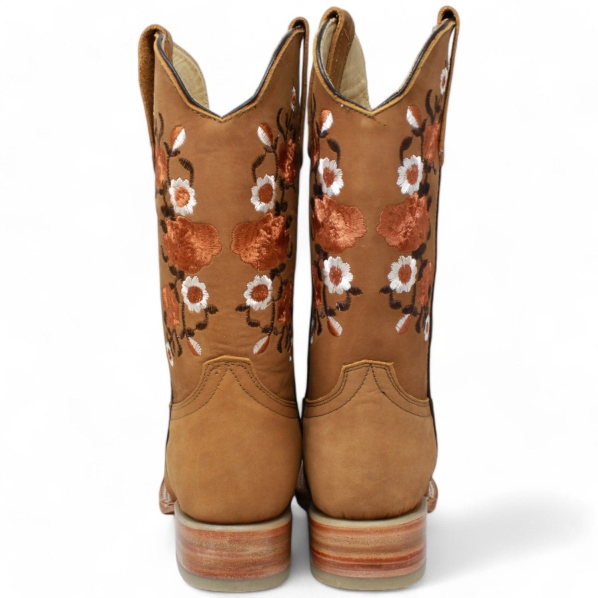 Botas de Cuero Acabado Nobuck para Dama en Miel ROD-41551