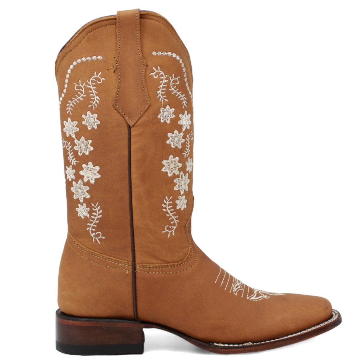 Botas de Cuero Crazy con Flores para Mujer en Horma Rodeo LC-100