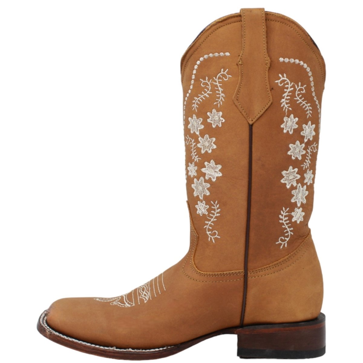 Botas de Cuero Crazy con Flores para Mujer en Horma Rodeo LC-100