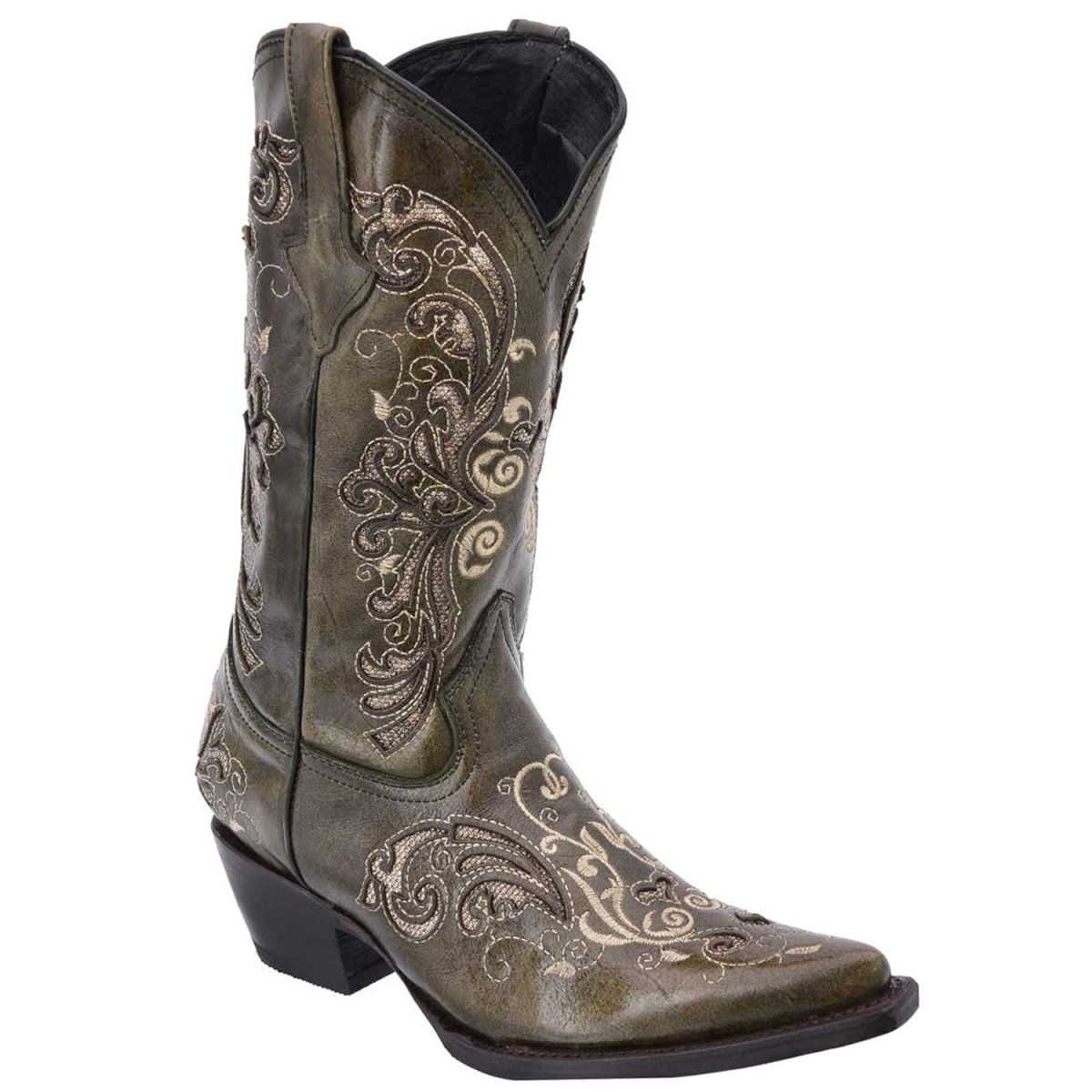 Botas de Cuero Horma Rodeo para Mujer WD-493