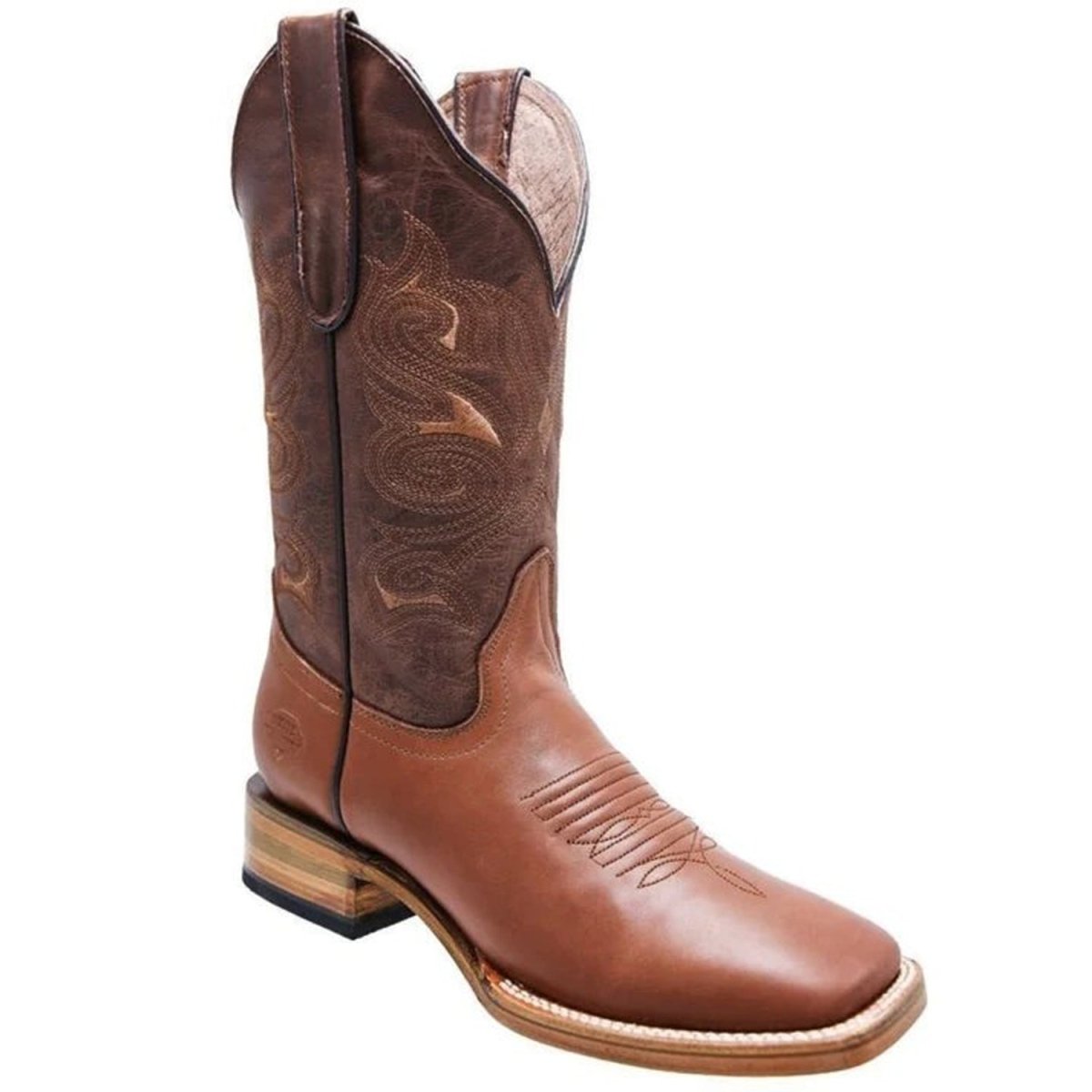 Botas de Cuero Napa Original Horma Rodeo para Mujer Color Miel WD-504