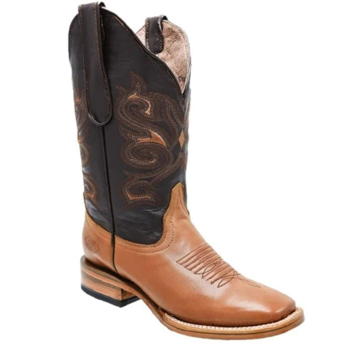 Botas de Cuero Napa Original Horma Rodeo para Mujer Color Oro