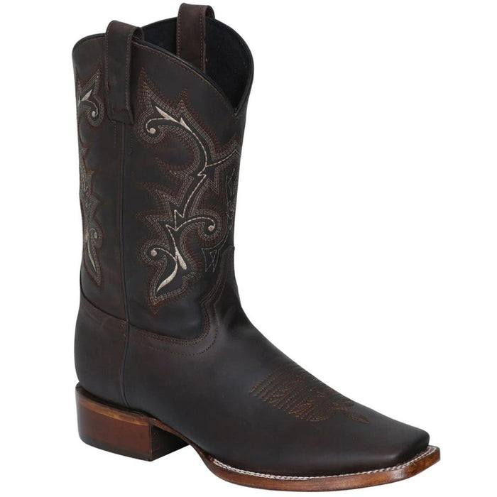 Botas de Cuero Original Horma Rodeo Cuadrada Color Tan GEN