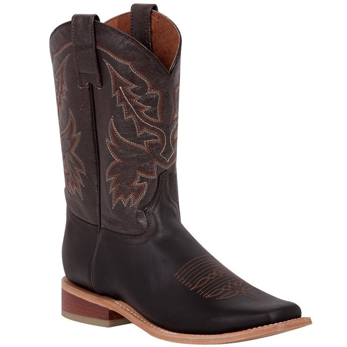 Botas de Cuero Original Horma Rodeo Cuadrada Color Miel GEN