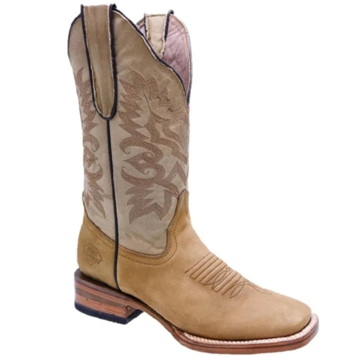 Botas de Cuero Original Horma Rodeo para Mujer Color Arena WD-503