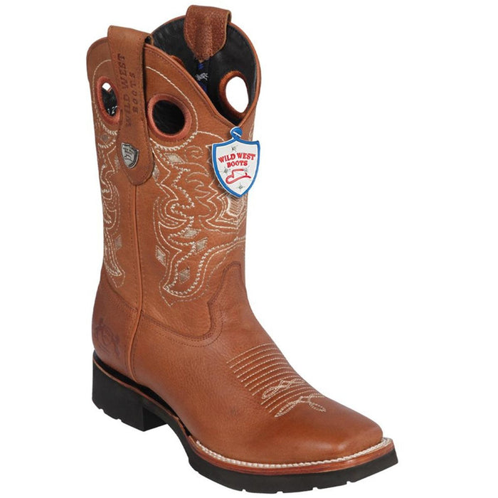 Botas de Cuero Rage Horma Cuadrada Ancha Suela de Hule WW