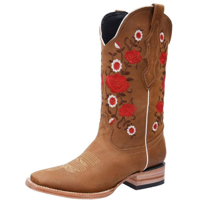 Botas de Gamuza Original Horma Rodeo para Mujer Color Topo WD