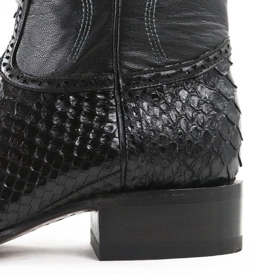 Botas de Piton Original Horma Europea Cuadrada Color Negro LAB
