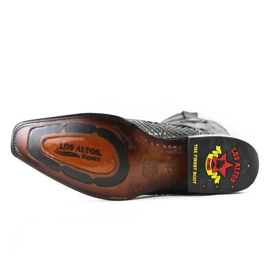 Botas de Piton Original Horma Europea Cuadrada Color Negro LAB