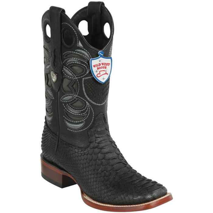 Botas de Pitón Original Horma Ranchera Cuadrada Ancha