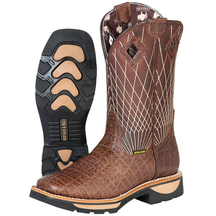 Botas de Trabajo de Cuero Original Horma Rodeo Color Tan