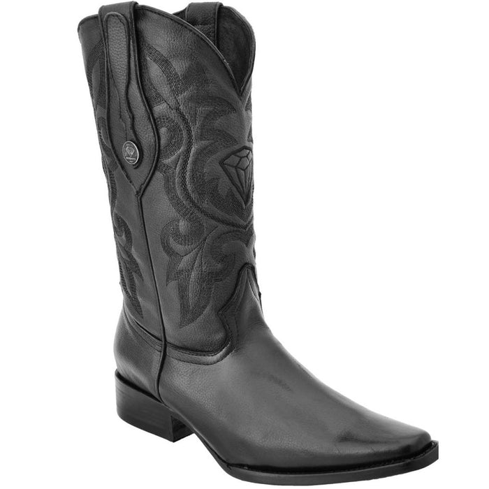 Botas de Venado Grabado Horma Europea Color Negro WD