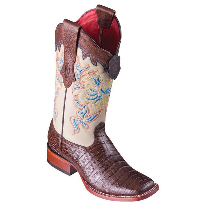 Botas Vaqueras de Cocodrilo Original en Punta Cuadrada para Dama