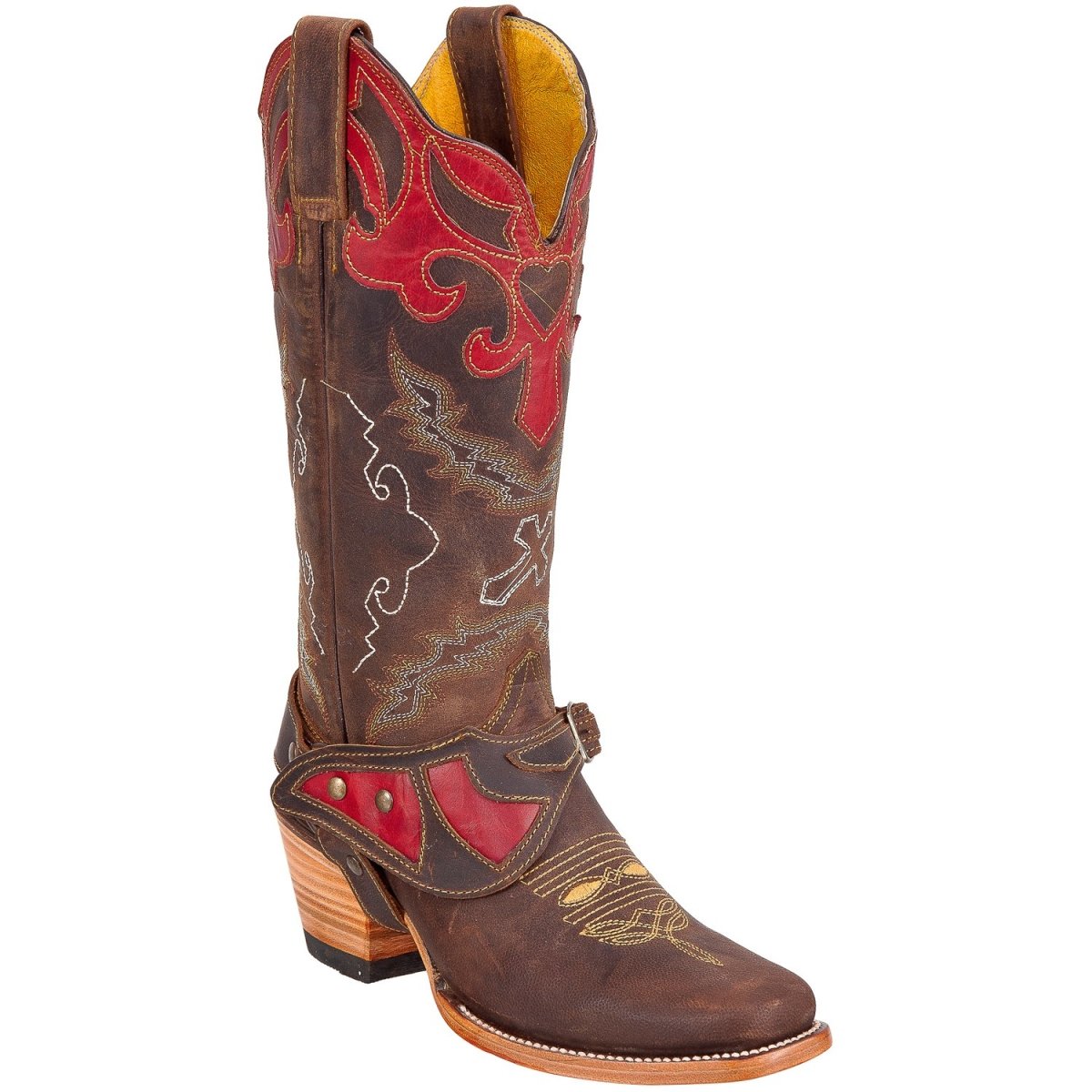 Botas Vaqueras de Cuerdo para Dama Rodeo ROD-5581-Choco